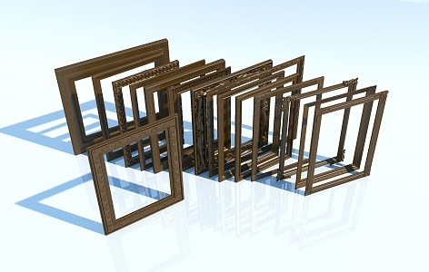 Frame oil painting 3d model