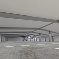 Spacious Industrial Factory Building Featuring Steel Structure Columns Roof Trusses And Windows