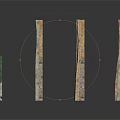 Arrangement Of Metal Columns With Various Colors And Different Heights On White Background