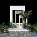 965LW concise niche display area wedding sketch master and design material renderings 3d model