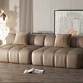 Modern double sofa 3d model