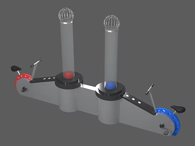 modern fitness equipment bicycle balloon 3d model