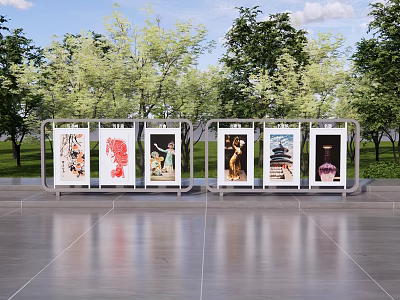 1337 campus culture six art landscape display window 3d model