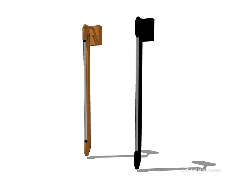 Modern Wall Lamps With Brown And Black Long Design For Home Decor 3d model 