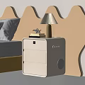 Bedside table Drawer 3d model