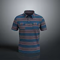 Stylish Striped Polo Shirt With Short Sleeves Classic Collar And Vibrant Patterns