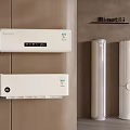 Minotlli White Air Conditioners Wall Mounted And Floor Standing Units 3d model