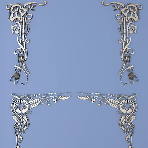 Chinese Style Corner Flower Hanging Carved Door Head Chinese Style Door Lintel Door Lintel Carved Door Flower 3d model