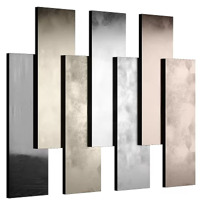 Stylish Wall Panels with Various Colors and Textures for Home Interior Design 3d model