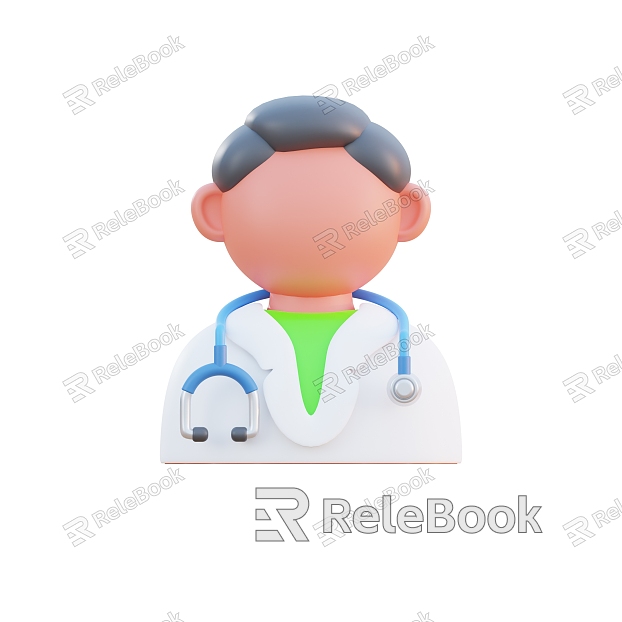 Doctor cartoon doctor low pixel doctor Icon model