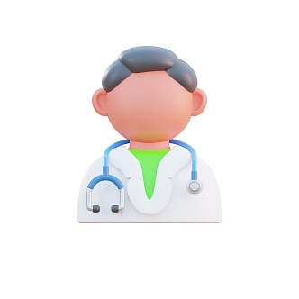 Doctor cartoon doctor low pixel doctor Icon 3d model