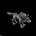 Technology Exhibition Hall Displaying Realistic 3D Wolf Model With Fierce Expression And Detailed Fur Design