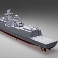 Chinese Navy Type 054A frigate 3d model