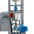 Industrial Mixing Equipment With Stainless Steel Frame Blue Motor And Control Panel