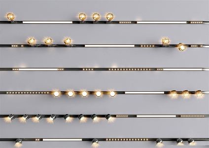 Modern spotlights, spotlights, magnetic track lights, lamp beads 3d model