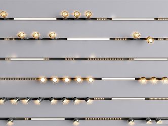 Modern spotlights, spotlights, magnetic track lights, lamp beads 3d model