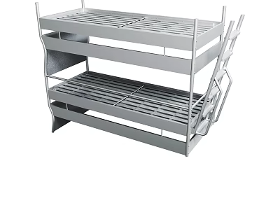 Foldable Three Tier Metal Storage Rack with Shelves for Home Organization 3d model