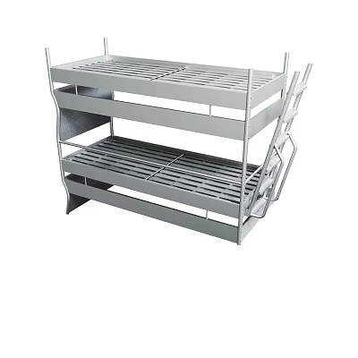 Foldable Three Tier Metal Storage Rack with Shelves for Home Organization 3d model