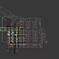 Spacious Indoor Parking Garage With Columns Letter Signs Parked Cars Ceiling Lights And Floor Arrows