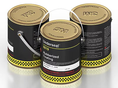 High Quality Industrial Equipment Universal Undercoating Steel Drums For Protective Coating 3d model
