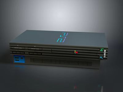 AXON Network Server With Digital Display Panel Indicator Lights And Gray Casing Design 3d model