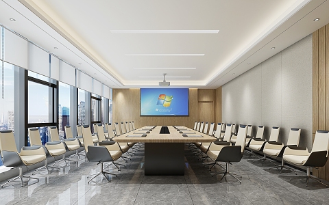 Modern Meeting Room Meeting Table and Chair 3d model