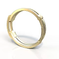 Golden Circular Metal Equipment Component With Durable Structure And Smooth Surface 3d model