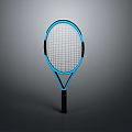 Blue Frame Black Handle Tennis Racket With Durable Strings For Daily Use