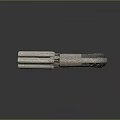 Antique Multi Barrel Pistol Vintage Weapon Featuring Metal Barrels and Wooden Grip Design