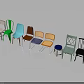 Colorful Assorted Chairs And Small Stool Modern Home Furniture Collection For Decor