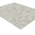 Light Gray Square Rug With Geometric Pattern And Textured Design For Modern Decor 3d model