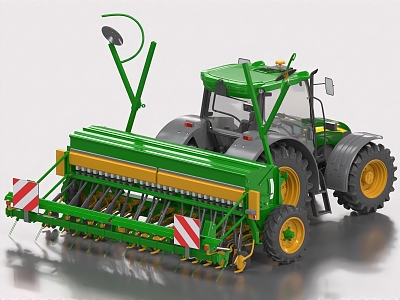 Transplanter Harvester Planter Agricultural Machinery Agricultural Tractor 3d model