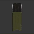 Vintage Green And Black Battery With Metal Connectors And Textured Surface