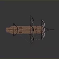 Detailed Sailing Ship Model With Multiple White Sails Wooden Hull And Pirate Flag
