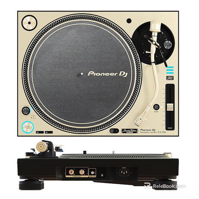 Pioneer DJ Turntable With High Quality Headphone Speakers And Audio System 3d model 