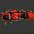 Red Sport Motorcycle With Sleek Body Design Shiny Surface And Dark Background Reflection
