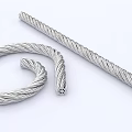 Twisted Metal Wire Rope With Spiral Structure Coiled And Straight Two Pieces