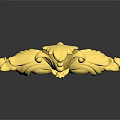 Ornate Golden Decorative Light Fixture with Intricate Curved Patterns and Classical Design