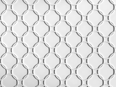 Elegant Modern White Wall Decor With Geometric Pattern Textured Panel Design 3d model