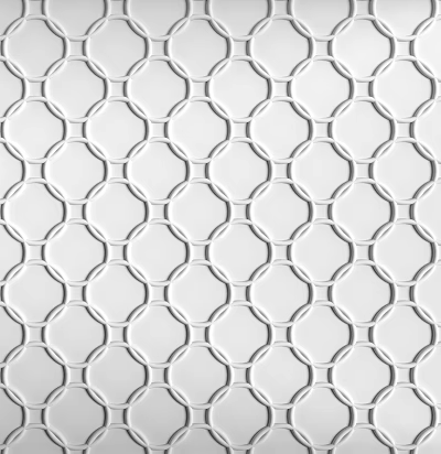 Elegant Modern White Wall Decor With Geometric Pattern Textured Panel Design 3d model