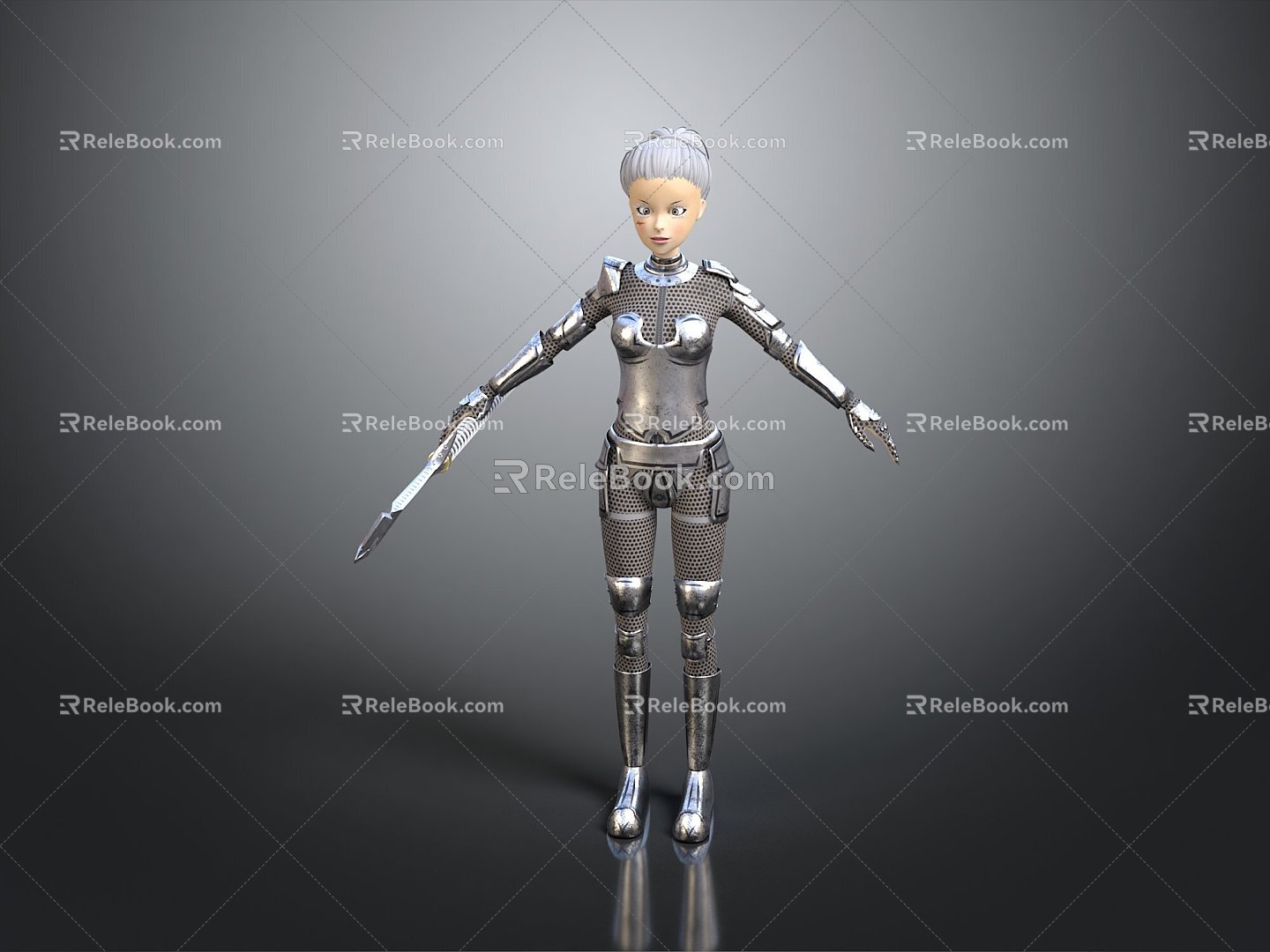 Sci-fi Beauty Cyber Beauty Sci-fi Woman Warrior Future Woman Warrior Sci-fi Lady Soldier Cyber Woman Warrior 3d model