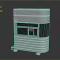 Modern Silver Equipment Design With Panels Display Screen And Base Support Feet