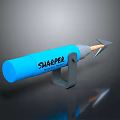 SHARPER Blue Pencil Sharpener With Arrow Design Manual Operation And Stable Base