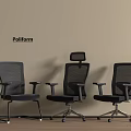 Pollform Three Different Style Modern Office Chairs With Mesh Design