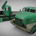 Green Tracked Truck Models With Detailed Vintage Design And Collectible Features