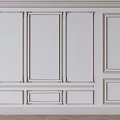 Elegant Interior Wall Gypsum Molding with Classic Panel Design and Decorative Frames 3d model