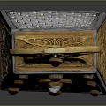 Exquisite Golden Tea Set With Ornate Design Intricate Carvings And Gemstone Accents