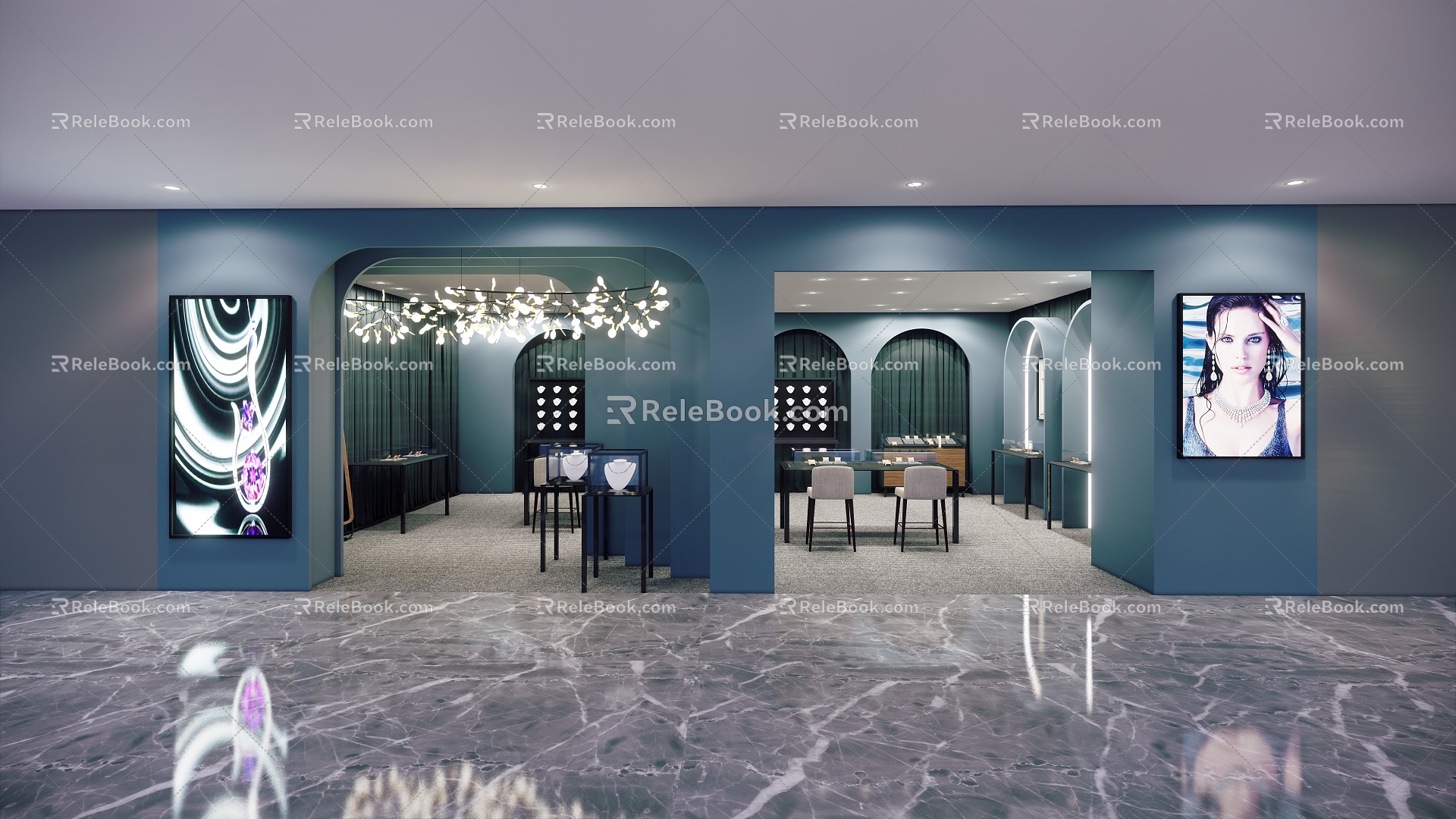 Jewelry Store SU Model 3d model