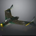 Space Aerospace Themed Model Aircraft With Green Yellow Camouflage And White Cross Symbols
