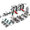 Comprehensive Sports Equipment Collection For Home Gym With Squat Racks Treadmills And Dumbbells